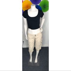 Beige Buttoned Pants 🍒